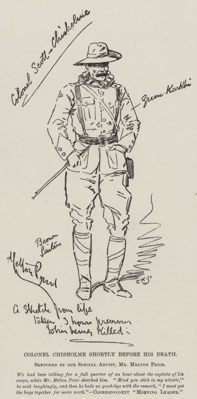 チスホルム大佐の死の直前 作： Melton Prior
